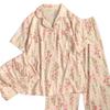 Primavera y Verano Dulce y Lindo Pijama de Tres Piezas Ropa de Casa Algodón Nube Pijama Casual Ropa de Casa Ropa de Casa Niñas Ropa de Casa