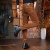 Pantaloni casual a coste caldi di tendenza da uomo, semplice stile a cinque tasche, colore opzionale, pantaloni casual da uomo, supporta il dropshipping