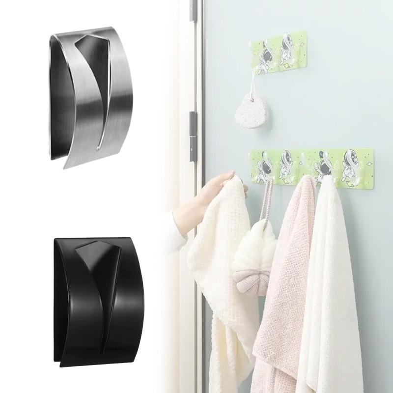 Stainless Durable Steel Door Hook Adhesive Design Towel Accessory Organization