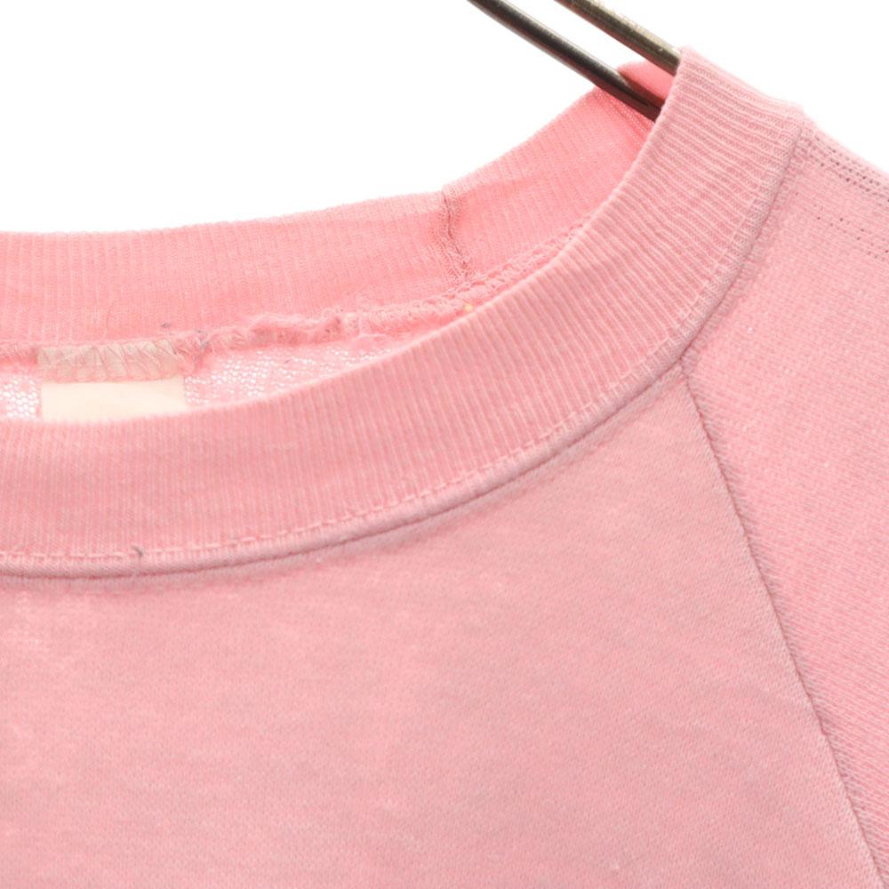 OLD 80s 90s Made in USA Long sleeve sweat trainer S pink Women Used