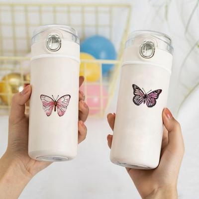 1/2/5/10rolls Butterfly Flowers DIY Stickers Aesthetic Cartoon Sealing Labels Decor Stationery Diary Cute Decoration Decals
