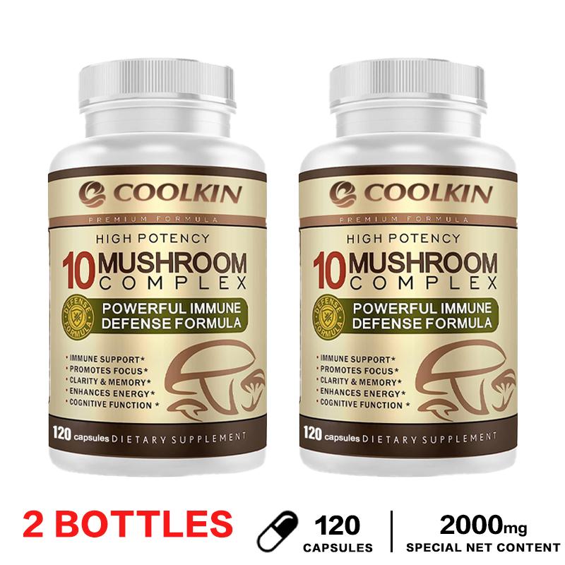 Coolkin - 10 Mushroom Complex Dietary Supplement - Brain Health