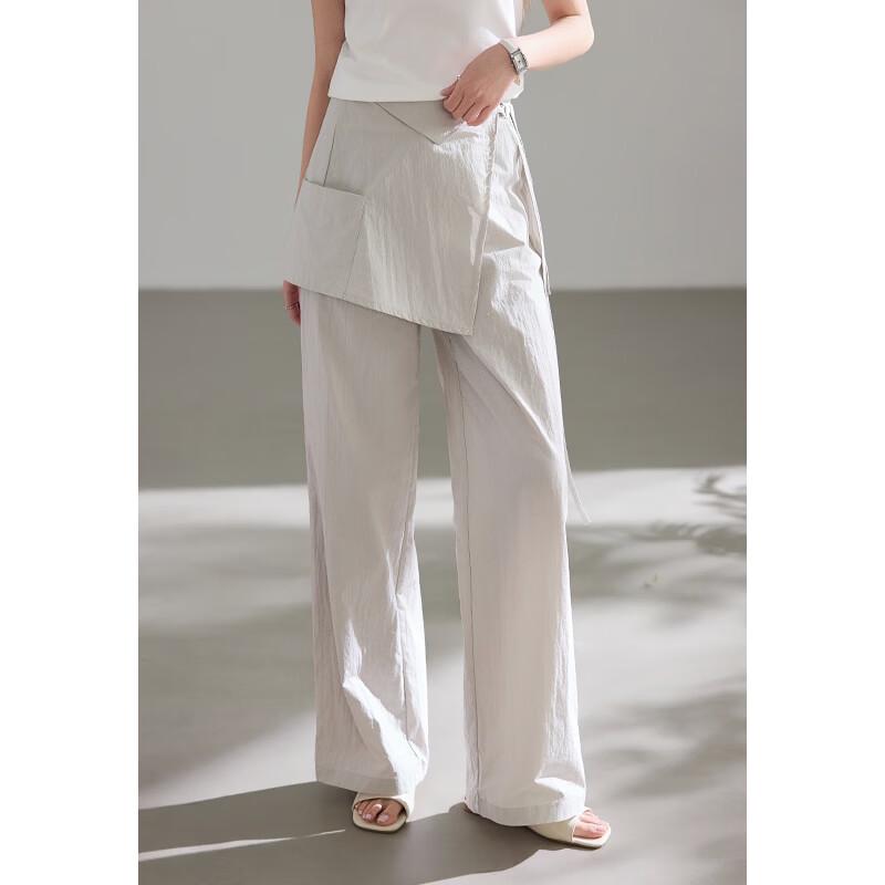 VICTORIA&VERA Quick-Dry Lightweight Two-Piece Pants Set with Skirt