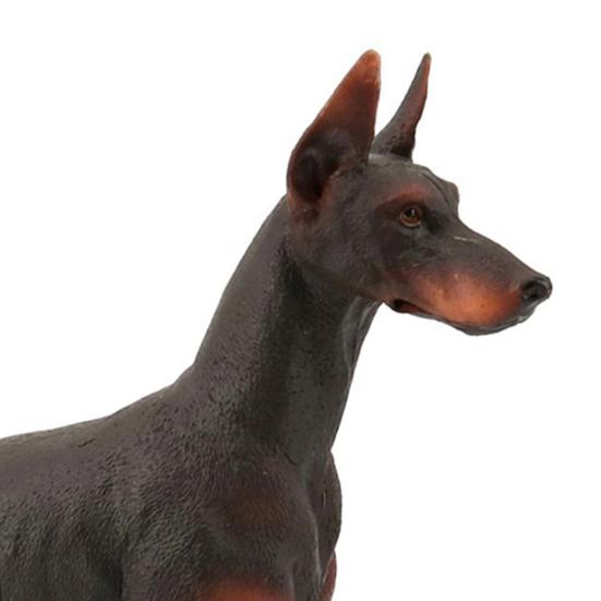 Doberman Pinscher Model Cognitive Ability Burrs-free Smell-less Action Figure Toy Doberman Pinscher for Children