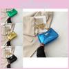 Chic Gold Pu Crossbody Bag For Women Modern Casual Small Square Purse