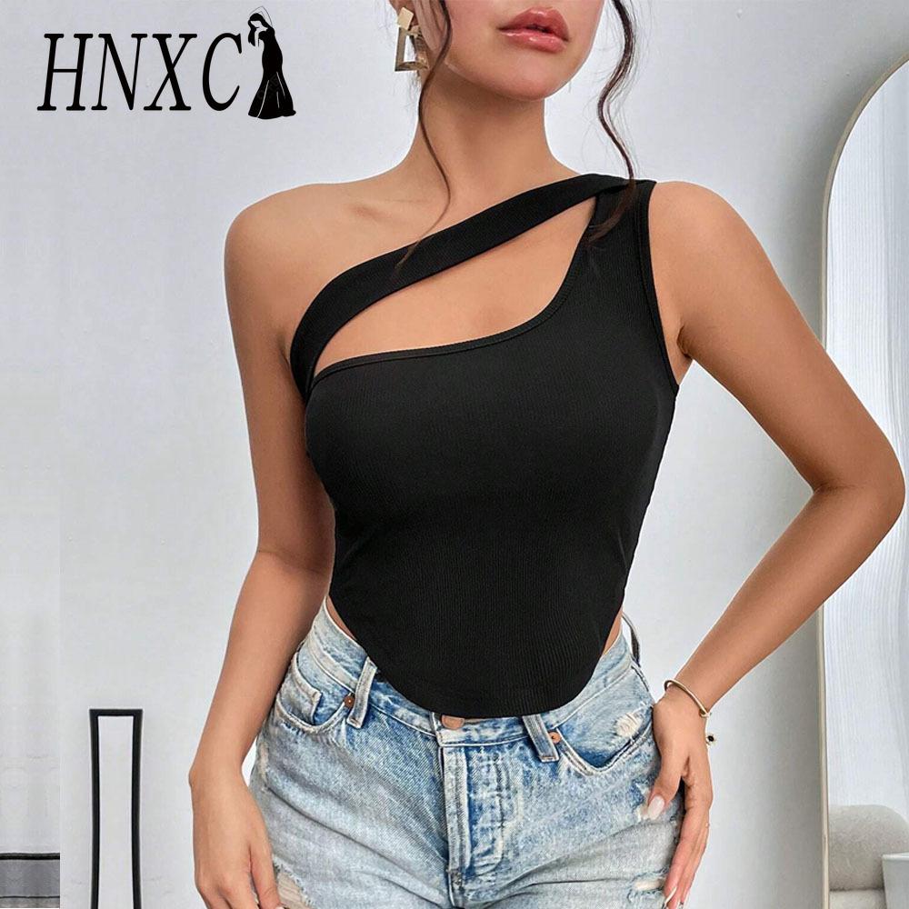 

HNXC Женские модные повседневные летние однотонные блузки и рубашки без рукавов с принтом S чёрный