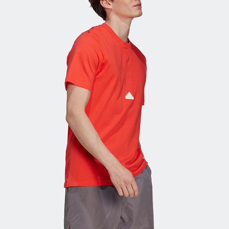 Adidas SS22 Logo Print Pullover Short Sleeve T-Shirt Men Tops Red HN1963