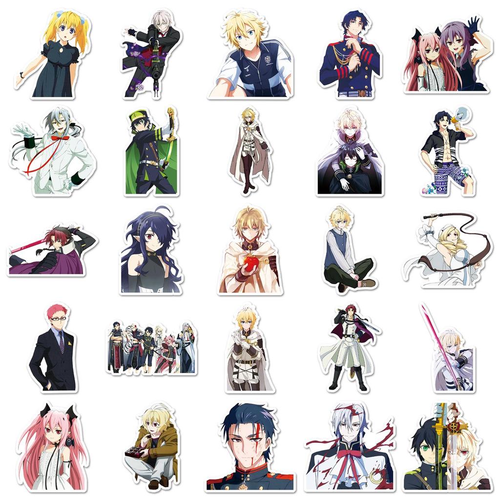 50 Seraph of the End Anime Stickers - Waterproof, Desktop & Planner Use