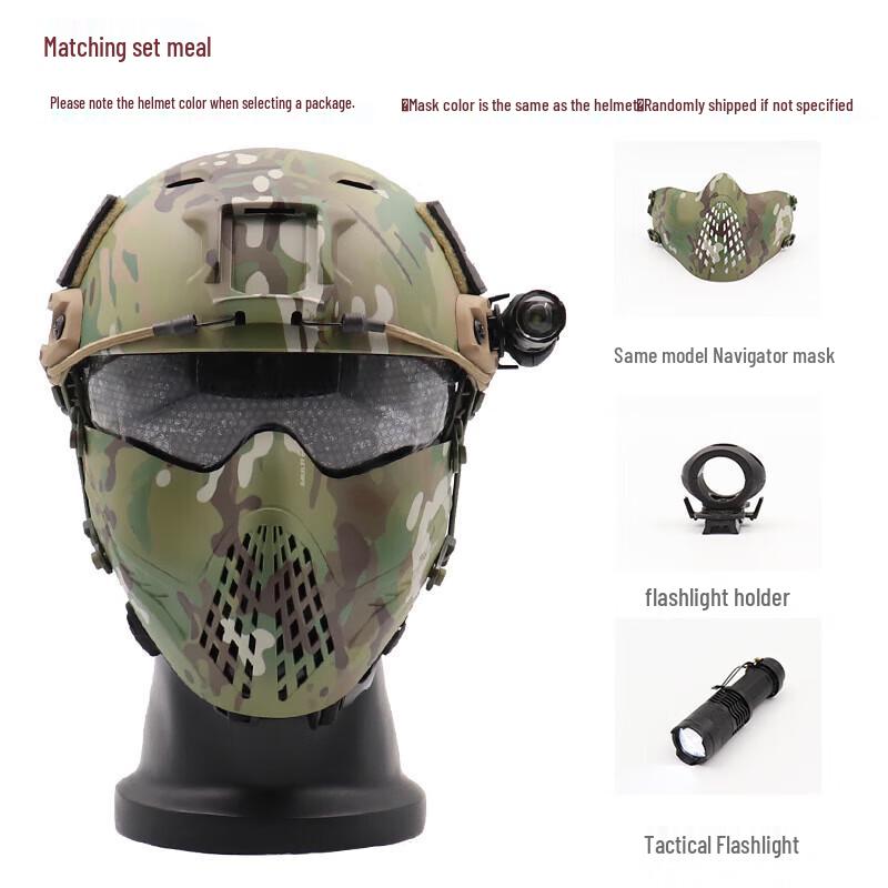 Tactical Camouflage Helmet with Goggles