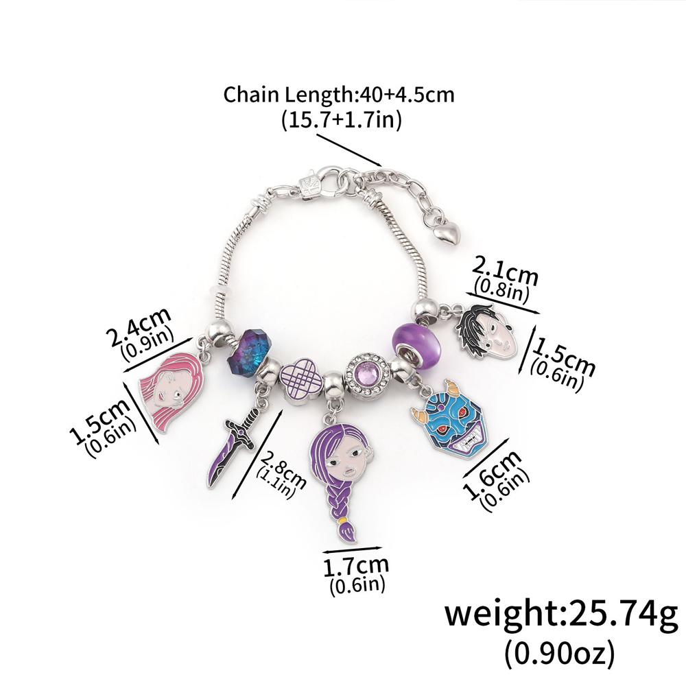 Kpop Dämonenjäger Perlen Cartoon Anime Armband Anhänger Perlen DIY Armband Armreif Mädchen Schmuck Kinder Geschenke