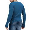 Men Fall Winter Sweater V Neck Slim Fit Long Sleeve Elastic Knitted