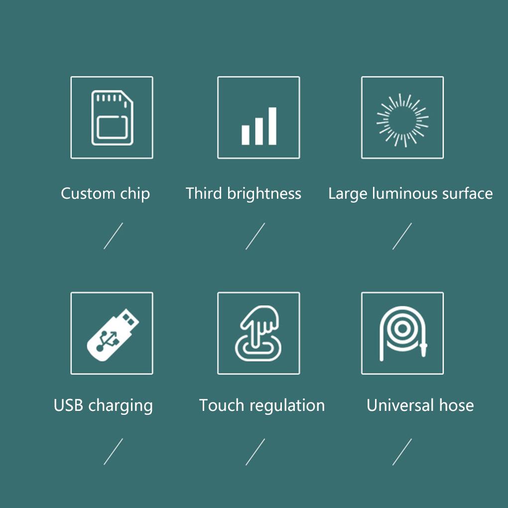 Tischlampe für Büro, USB-aufladbare Desktop-Lampe, 3 Modi, einstellbar, Wohnzimmer, Schlafzimmer, Leselicht