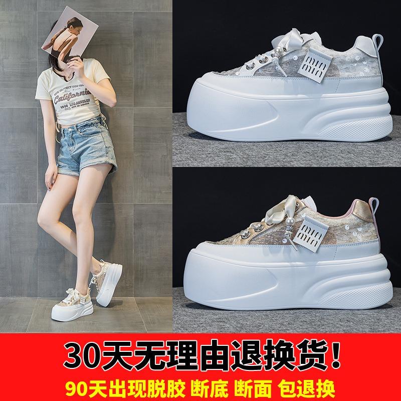 6598 women's shoes new summer satin surface embroidery printing rhinestone ribbon breathable