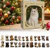 Cute Kitten Advent Calendar 24 Days 2D Acrylic Christmas Countdown Calendar Christmas Decoration Cat Lovers Gift Xmas Tree