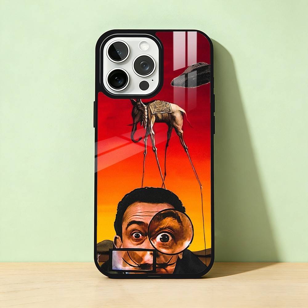 

AAA Salvador Dalí - Retrato Vectorial - Bjorn Anka Phone Case For iPhone 17,16,15,14,13,12,11,Pro Max,Plus Candy Silver Cover iPhone12PRO
