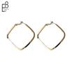 S925 Sterling Silver Simple 2026 New Style Square Hoop Earrings Exaggerated Large Earrings European and American Style Ear Studs