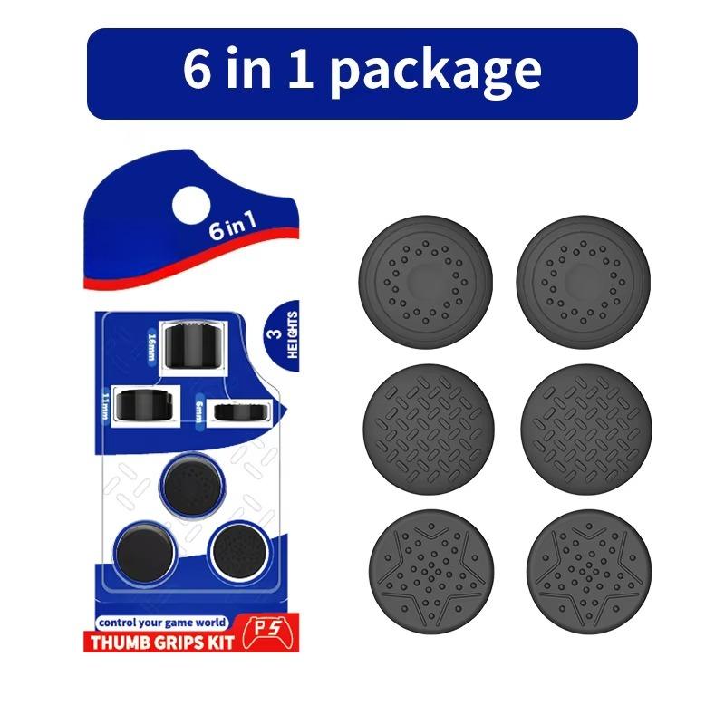 Silicone Thumb Stick Grip Cap Joystick High Cover for Playstation 5 PS5 PS3 PS4 Xbox 360 Switch Pro Controller Thumbstick Grip 6PCS Joystick caps чёрный