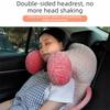 Foam Plush Car Neck Headrest Neck Protection Sleeping Pillow Cute Car Pillow  Car Rear