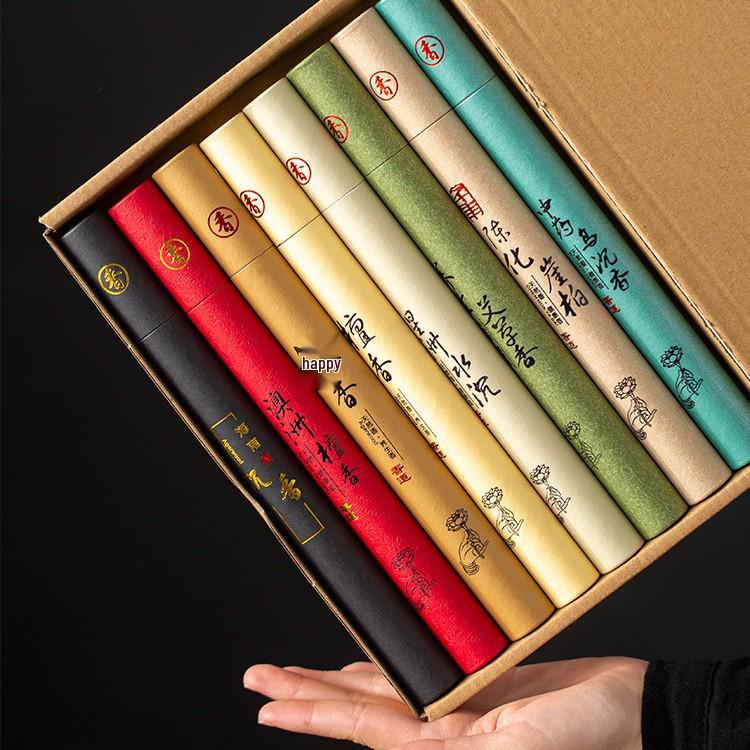 Sandalwood & Agarwood Gift Box Incense Sticks for Home & Indoor Use - Natural Buddhist Incense