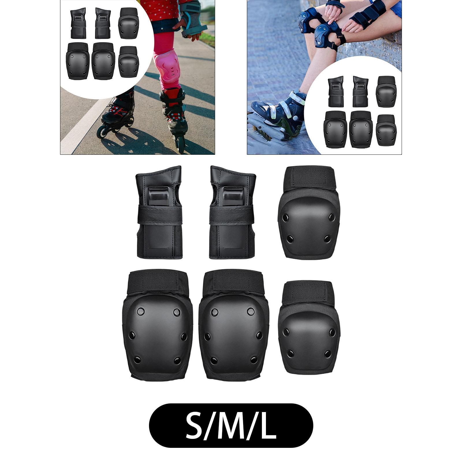 

Breathable Sleek Protective Gear Set for Kids Adults Skating Cycling Roller Sports PP EVA Knee Elbow Pads L