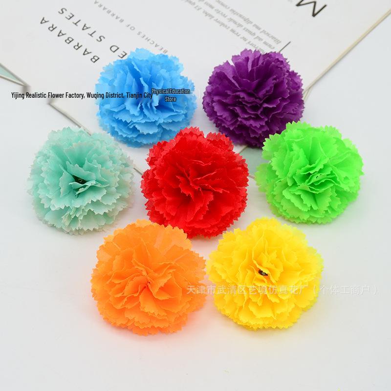 5cm Silk Carnation Marigold Wreath Flower Ball Pendant for Door Frames & DIY Decor