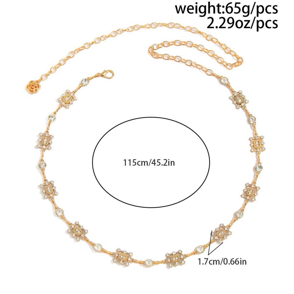 Ingemark Luxury Full Rhinestone Waist Belly Belt Chain Women Summer Beach Bikinis Sexy Adjustable Wasitband Rave Body Jewelry