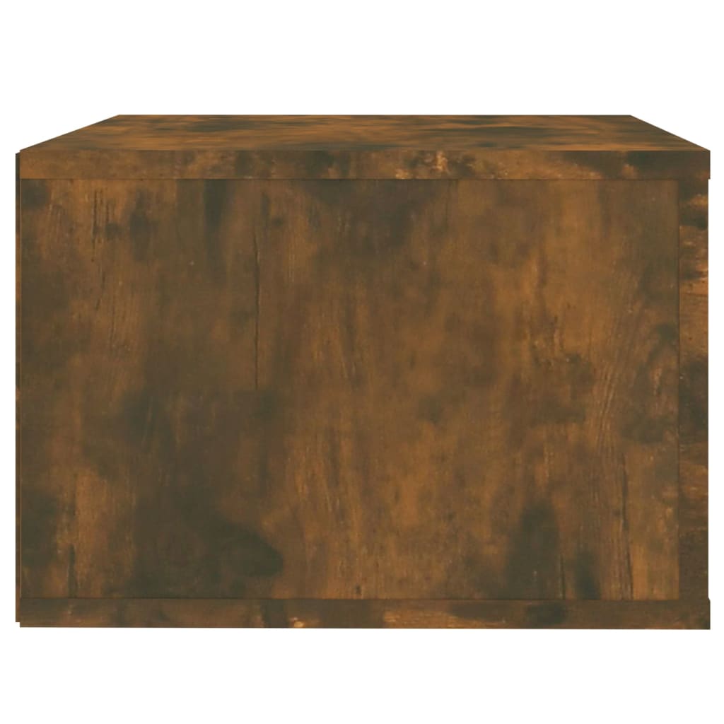 Wall Mounted Nightstand Smoked Oak 50 X 36 X 25 Cm