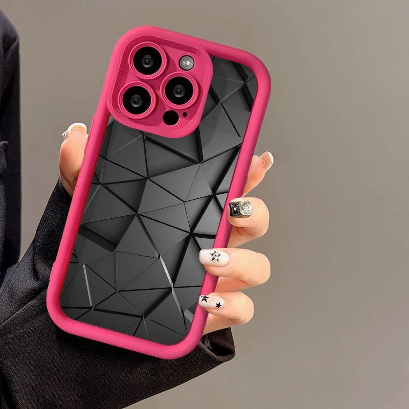 Triangular Rhombus for iPhone17 Mobile Phone Case Apple 17promax New 2026 Fine Hole 13/12 Factory X