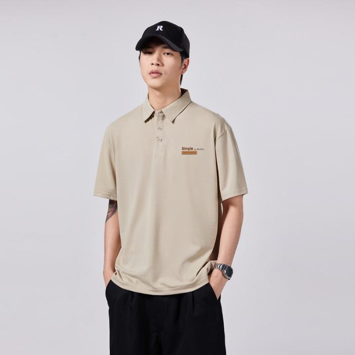 

Men s Short-sleeved Letters POLO Shirt Men s Short-sleeved T-shirt Loose Lapel Summer New Style T-shirt 3XL