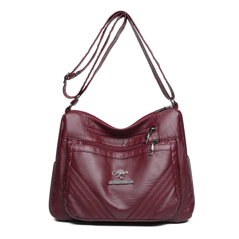 Multi-compartment Simple All-match Middle-aged and Elderly Mother's Large-capacity Casual Shoulder Crossbody Bag