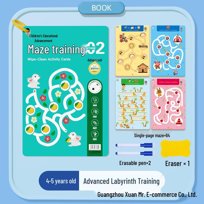 Focus Maze Puzzle Book for Elementary Students: Enhance Thinking and Attention Skills