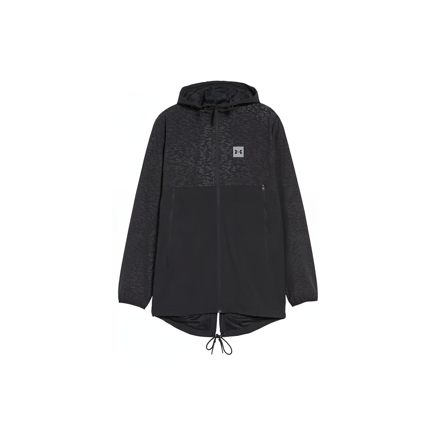 

Under Armour Ветровка с капюшоном на молнии с логотипом для мужчин, черная 1299147-001 S