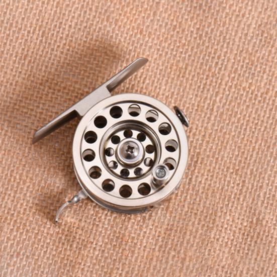 MUQZI Sports Accessory D50/D60 Ultralight CNC Aluminum 1:1 2 Bearings Ice Fly Fishing Reel Right Hand
