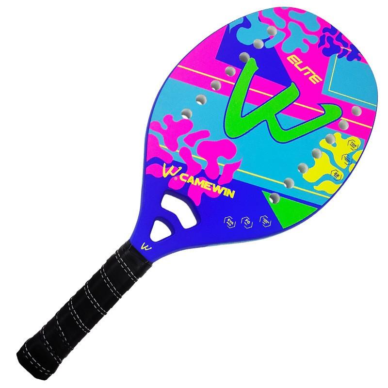 Kids Beach Tennis Racket Carbon Fiber Lightweight Training Paddle Beginners Outdoor Play