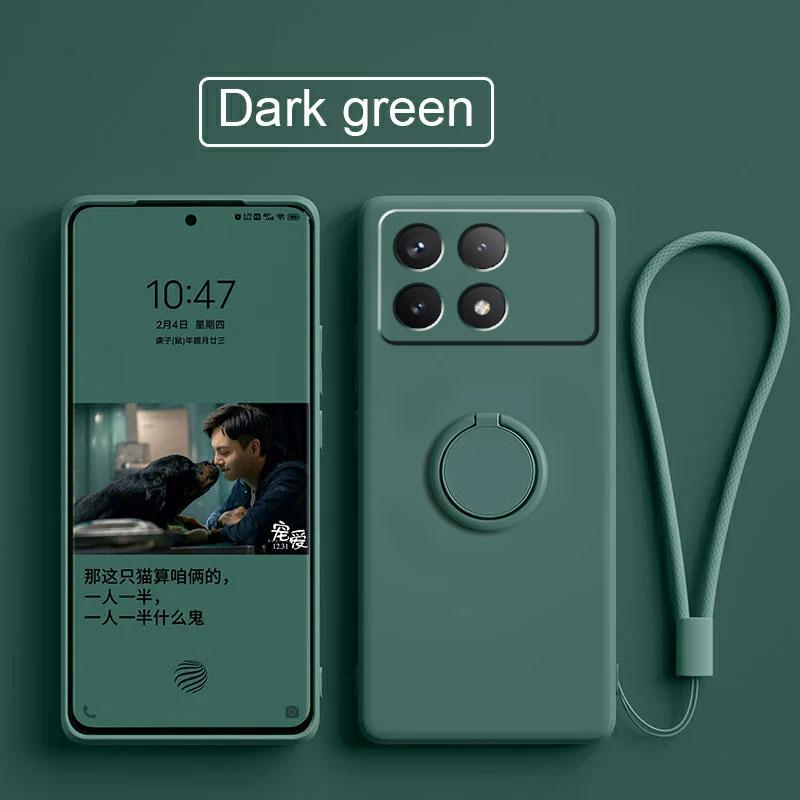 

Чехол для Xiaomi Poco X6 Pro, чехол с жидким силиконовым кольцом, подставка, чехол для POCO X6 Pro, противоударный чехол для Redmi K70E, бампер, задняя крышка For Redmi K70E