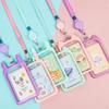 Katzenohren-Kartenhalter + Einziehbares Lanyard mit Rolle,Arbeitsausweis-Halter Campus-Karte Hals-Lanyard Ausweishalter Schutzhülle
