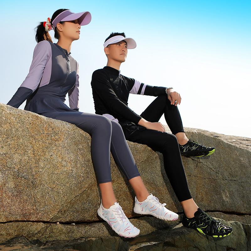 Seaside Aqua Shoes Quick Dry Beach Wading Sneakers Non-slip Comfort Barefoot Water Sports Footwear for Surfing Fishing Canyoning