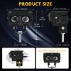 Upgraded Spot Flood Combo Led Light Bar Spot LED Pods Fog Lights Simple Installation Durable suiatble for Motorbike