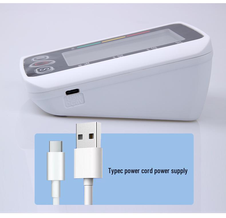 Digital Blood Pressure Monitor with Arm Cuff, Voice Broadcast, and Display for Home Use