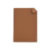 Hermes Tarmac Palladium Plated Snap Leather Passport Holder Card Case Women Card Holder Gold Brown H057946CK37