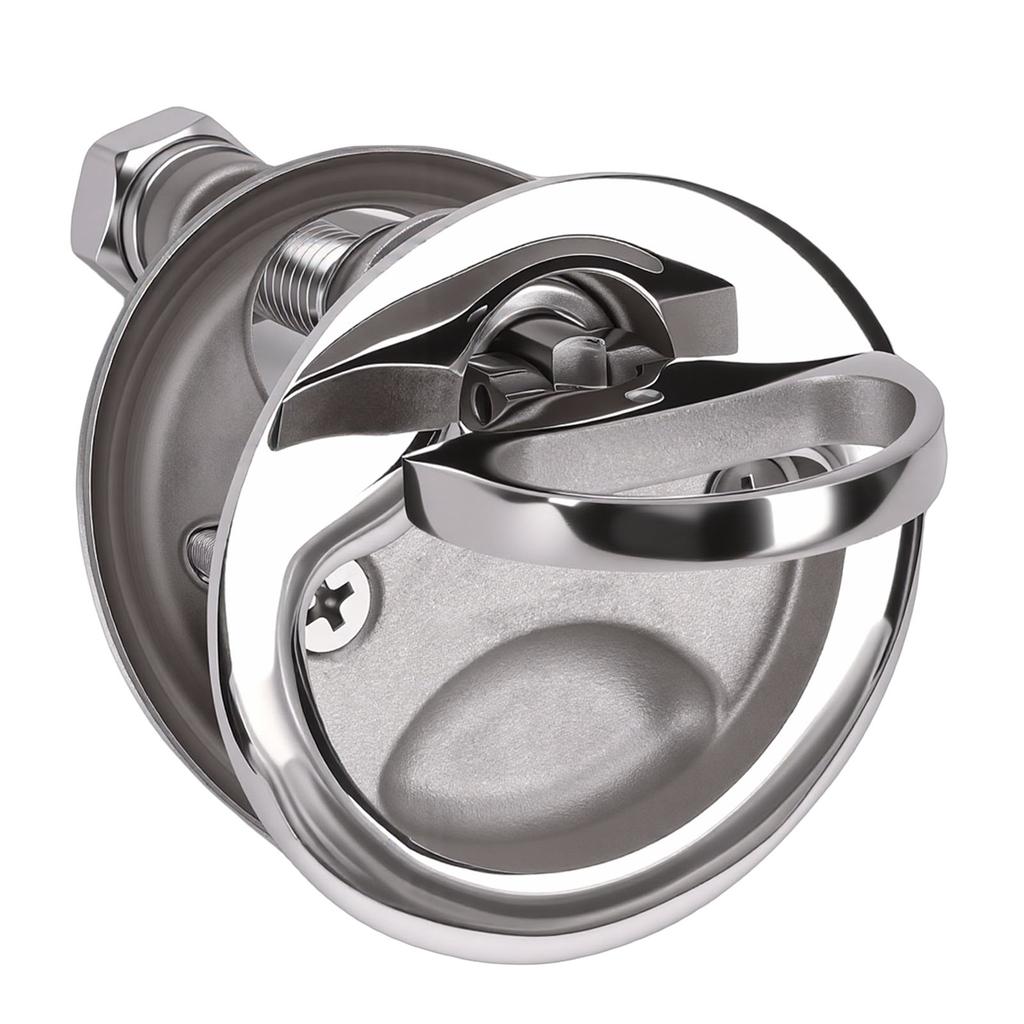 Boat Cam   Stainless Steel Floor Buckle   with Back Plate and Red Dot Indicator for Ships Yachts RV