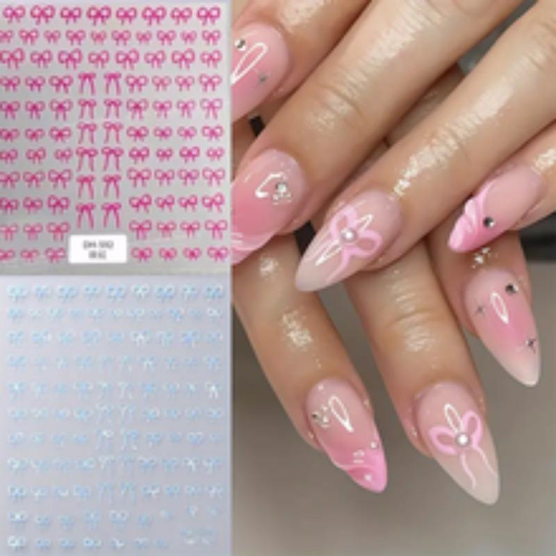 New Love Nail Art Stickers Metal Love Bronzing Rose Gold Faux Mirror Powder Love Nail Stickers