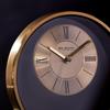 Wm.Widdop Round Gold Mantel Clock