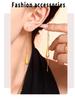 Women's Luxury Water Drop Tassel Earrings - Stainless Steel Wire, Modern Design