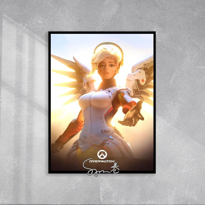 Overwatch Game Character Poster Canvas Printing Overwatch 3D Characters Wall Art Picture Video Game Wall Decor for Gaming Room