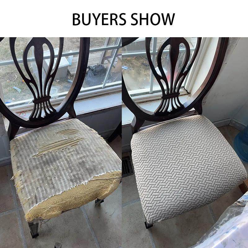 Jacquard Stol Setetrekk Slitesterk Stretch Stol Protector Trekk Spisestue Kjøkken Kontor Vaskbar Stol Pute Slipcovers