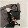 Lychee Pattern Texture Simple Portable Bucket Bag New Trendy Casual Women Versatile Commuter Messenger Bag