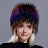 Winter Fur Hats for Women Natural Arctic Fox Fur Warm Thick Knitted Fashionable Stylish Girls Outdoor Snow Skull Beanie Hat
