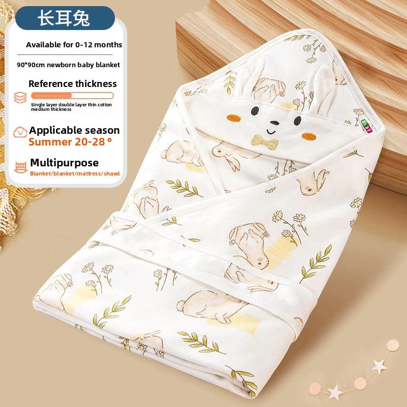 Baby Quilt Spring and Summer Thin Cotton Quilt Newborn Baby Bag Single Swaddle Blanket