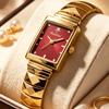 YaLaLuSi Elegant Square Women Watch Gold Zinc Alloy Band Color Dial Quartz Wrist Watch Luxury Gift Watch For Her